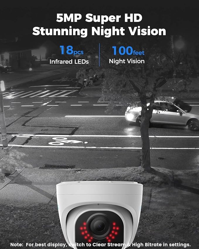 REOLINK Wired Security Camera Outdoor, IP PoE Dome Surveillance Camera - Image 3