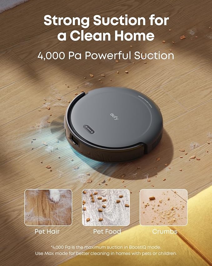eufy C10 Robot Vacuum Self Emptying, 8 Weeks Hands Free, Advanced Smart Mapping - Image 6