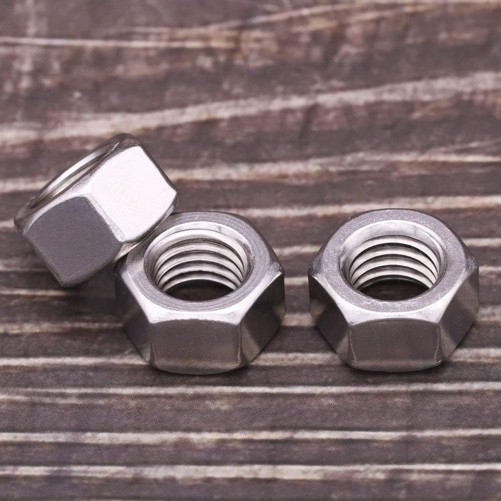 M20-2.5 Hex Nuts 6 PCS, 304 Stainless Steel (18-8), DIN934, UNC Thread, Bright Finish
