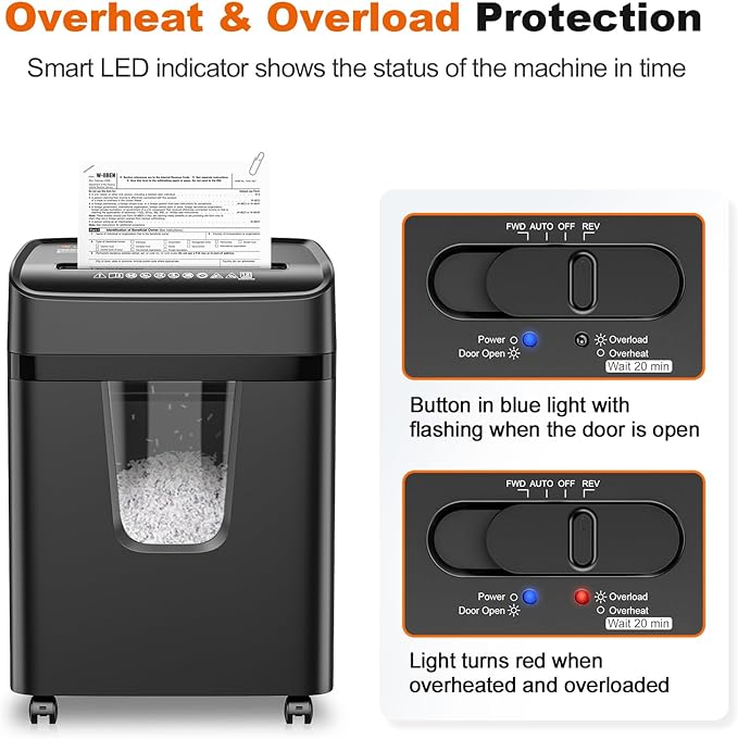 Bonsaii 12-Sheet Micro-Cut Paper Shredders - Image 7
