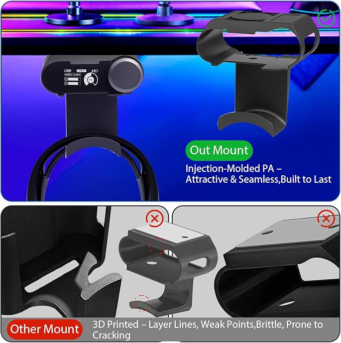 FSNIWEKO Under Desk Headphone Hanger Stand - Image 3