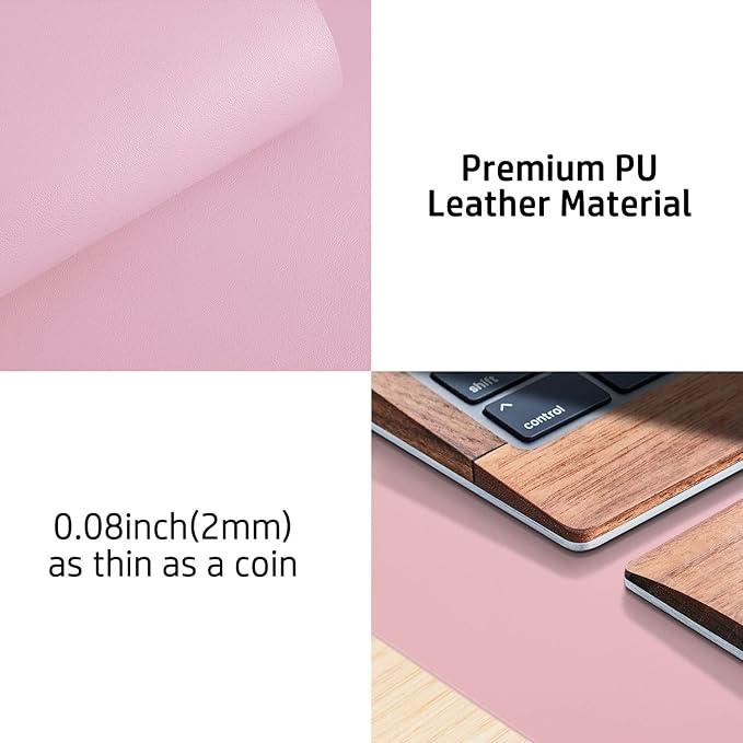 Aothia Leather Desk Pad Protector, Office Desk Mat, Large Mouse Pad, Non-Slip - Image 8