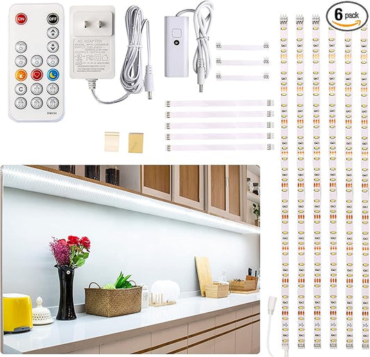 WOBANE Under Counter Light, Dimmable LED Under Cabinet Lighting, Cupboard 6000K by WOBANE