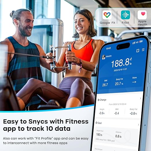 GE Smart Scale for Body Weight, Muscle Mass, Digital Bathroom Scales 500lbs - Image 6