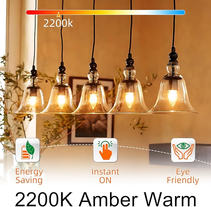 GvvooHome LED Candelabra Light Bulbs, 40 watt Equivalent Chandelier Bulbs - Image 3
