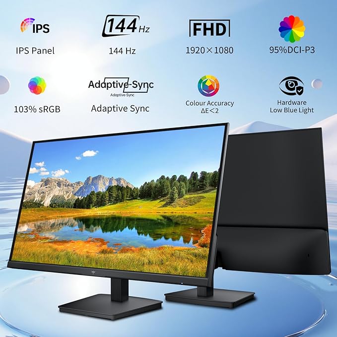 KTC 23.8 Inch Gaming Monitor, FHD@144Hz 120Hz Monitor - Image 2