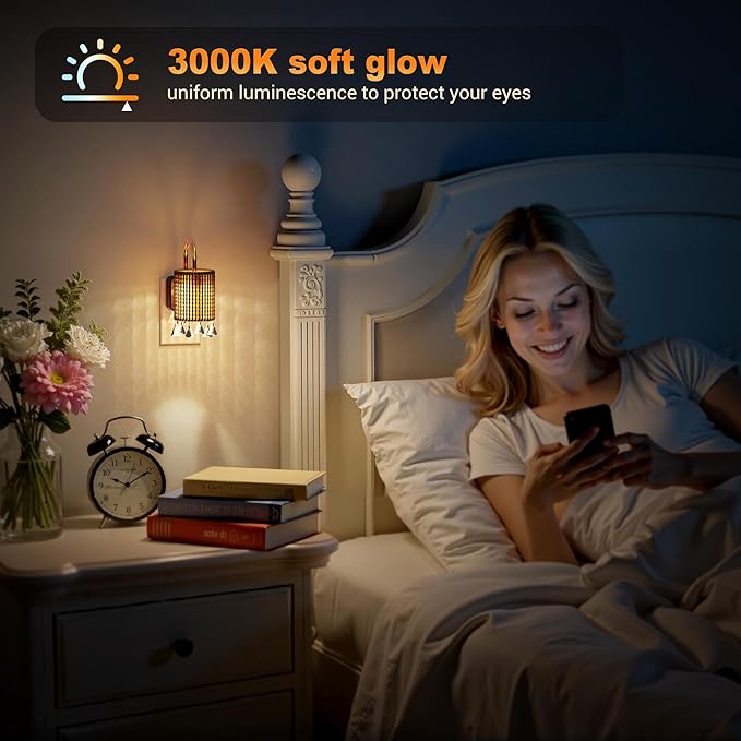 JandCase Night Lights Plug into Wall, Boho Night Light Dusk to Dawn Light Sensor - Image 4