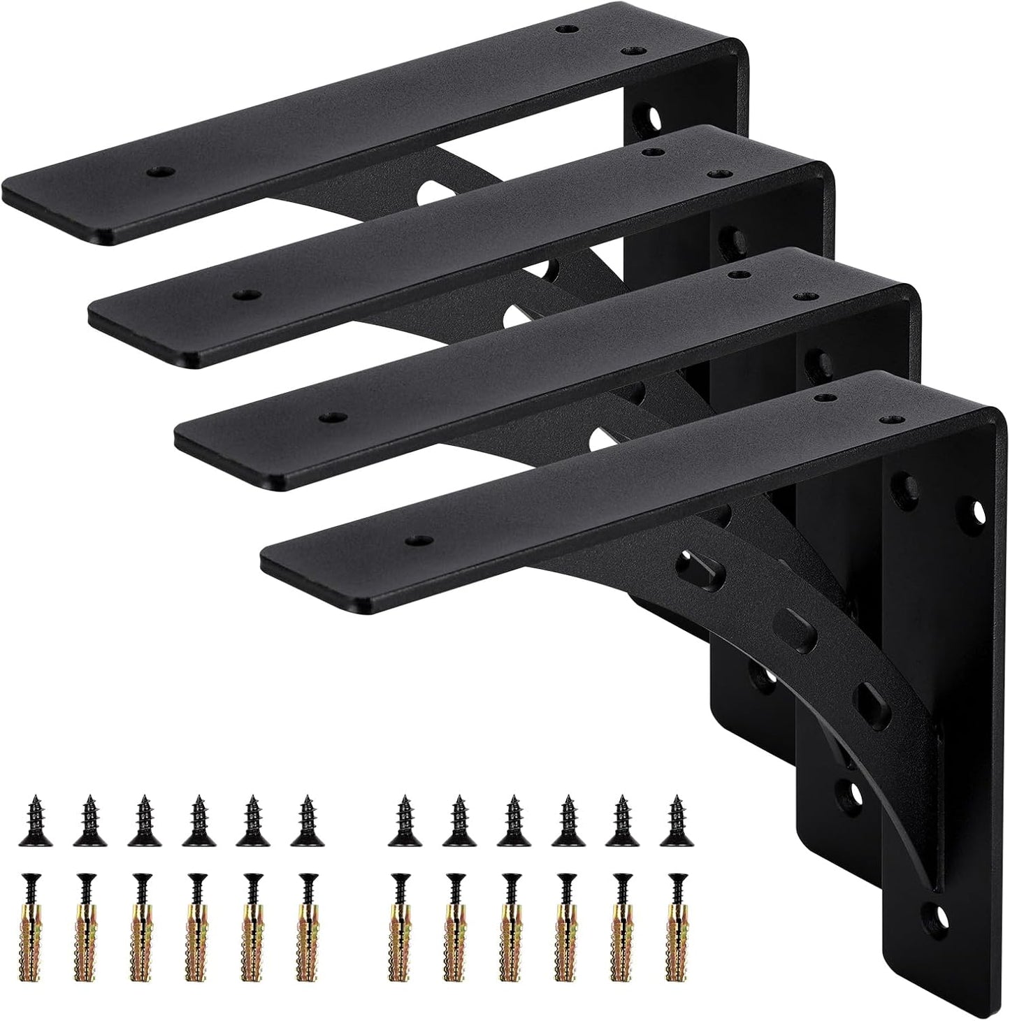 4-Pack Countertop Support Brackets 6"x5"x2", | Floating Shelf Bracket, Mantel Corbels, For Quartz/Granite/Wood/Concrete/Laminate