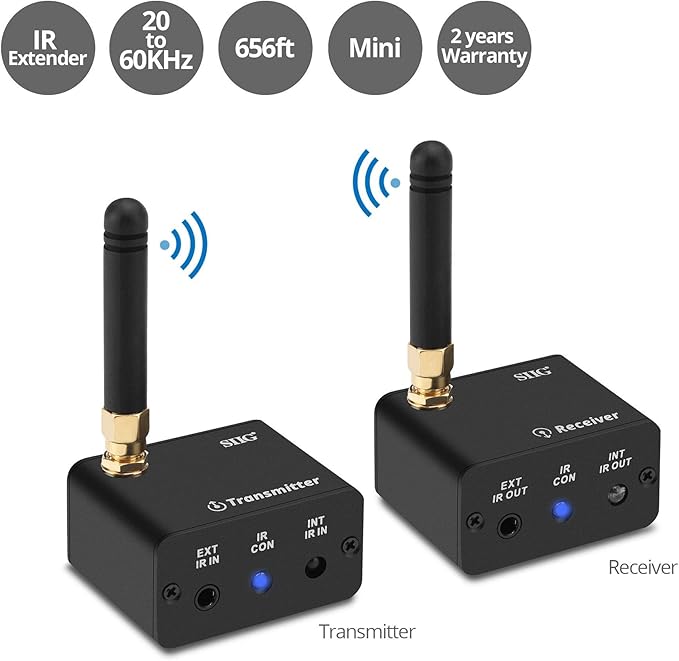 SIIG Pro Wireless IR Remote Control Extender Kit, Infrared Repeater Signal - Image 2