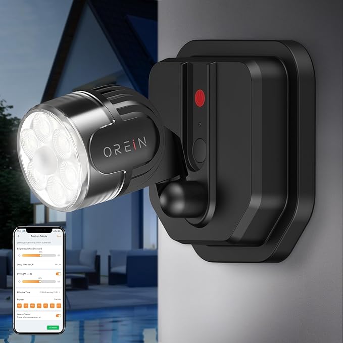 OREiN Outdoor Motion Sensor Light, Smart Motion Lights by OREiN