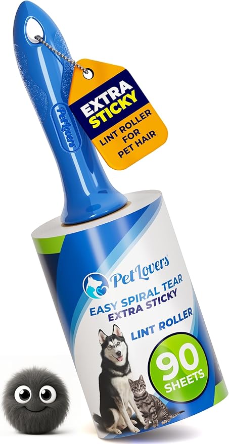 PetLovers Extra Sticky Lint Roller Single Unit 90 Sheets by PetLovers