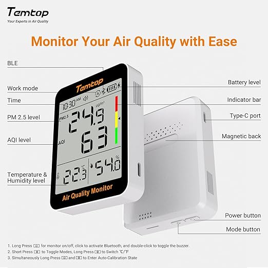 Temtop Smart Air Quality Monitor - Image 5