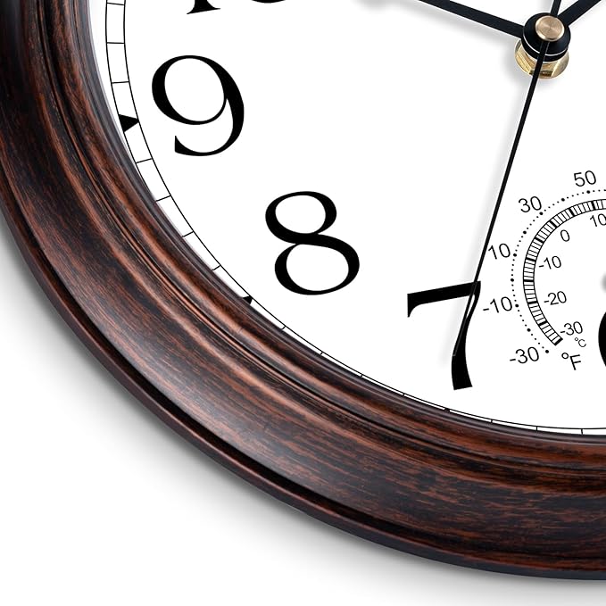KECYET 14 Inch Outdoor Wall Clock - Image 8