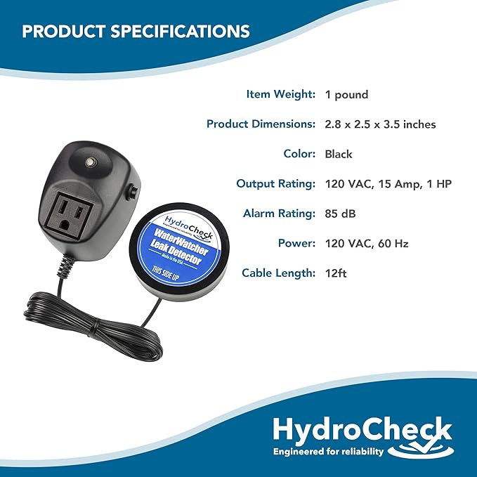HydroCheck Water Sensor Alarm, Smart Water Leak Detector - Image 6