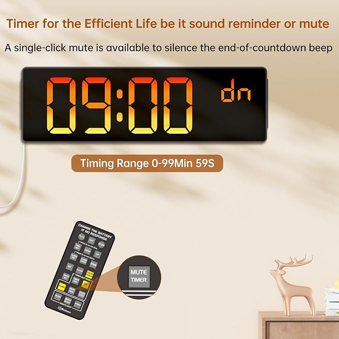 Soobest 14.2" Large Digital Wall Clock - Image 5