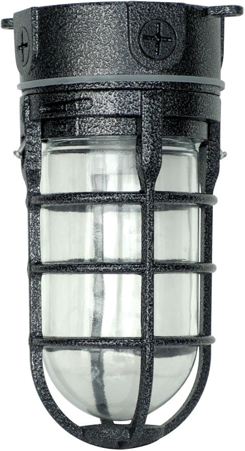 Woods L1706BLK Vandal Resistant 150W Incandescent Security Light, Ceiling Mount by Woods