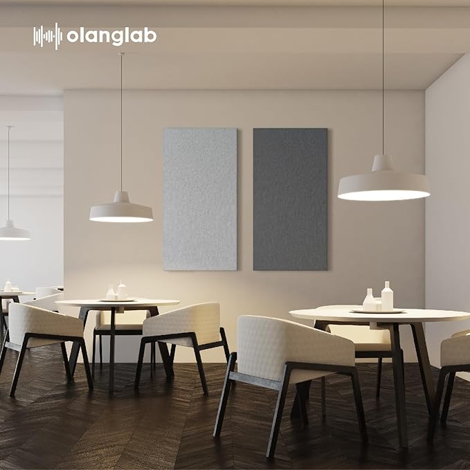 Olanglab Sound Absorbing Acoustic Wall Panels 2 Pack, Large Fabric Wrapped - Image 6