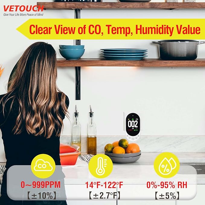 VETOUCH Plug-in Carbon Monoxide Detector - Image 3