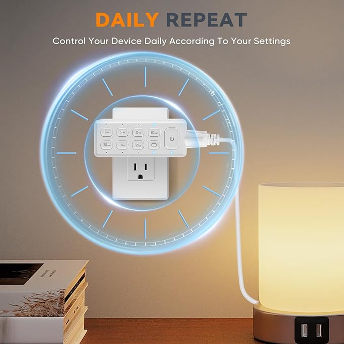 TOPELER Countdown Digital Timer Outlet, Plug-in Timer - Image 4