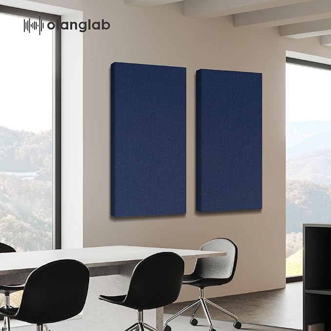 Olanglab Sound Absorbing Acoustic Wall Panels 2 Pack, Large Fabric Wrapped - Image 7