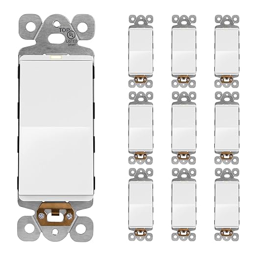 LIDER Minimalist Design Matte Finish Lighted Decorator Switch, Frameless Paddle by LIDER
