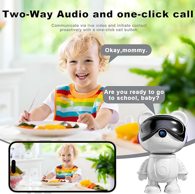 Dzcctvipc-Cute Bear-2K Wireless-Smart Robot-Home Security - Image 6