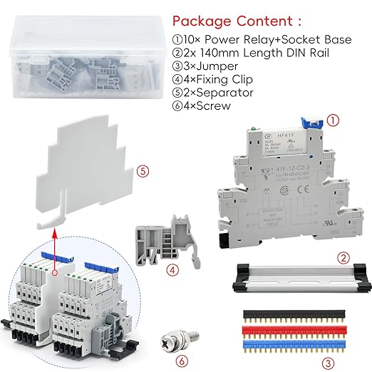 10Pcs Electromechanical Relay Miniature Power Relay 110V/ 120V AC/DC - Image 6