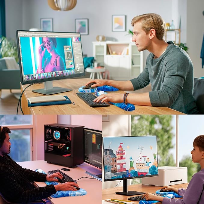 Mouse Pad Wrist Support, Laokiiy 2 in1 Keyboard Wrist Rest+ Ergonomic Mouse Pad - Image 7