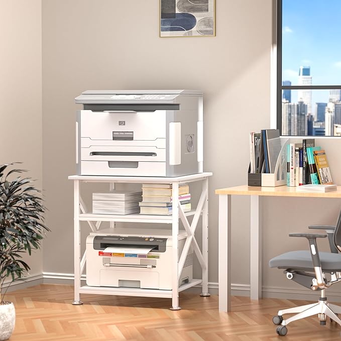 Printer Stand, 23.6 x 23.6 Inches Large Printer Stand - Image 9