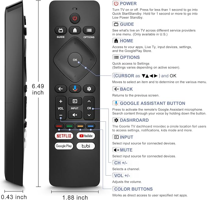 Voice Remote Control for Philips-TV-Remote-Replacement, for Philips Google - Image 6