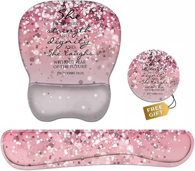 Ergonomic Mouse Pad Wrist Support and Keyboard Wrist Rest Set by Unknown
