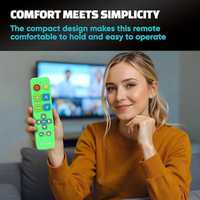 EZclicker Plus Big Button Universal TV Remote Simple Easy to Use, Works - Image 6