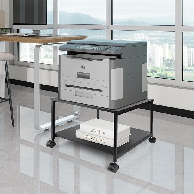 EMERIT 2-Tier Under Desk Printer Stand w/Storage - Image 6