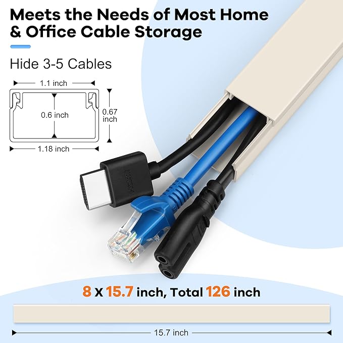 126in Cord Hider Kit, ZhiYo Wire Hiders - Image 2