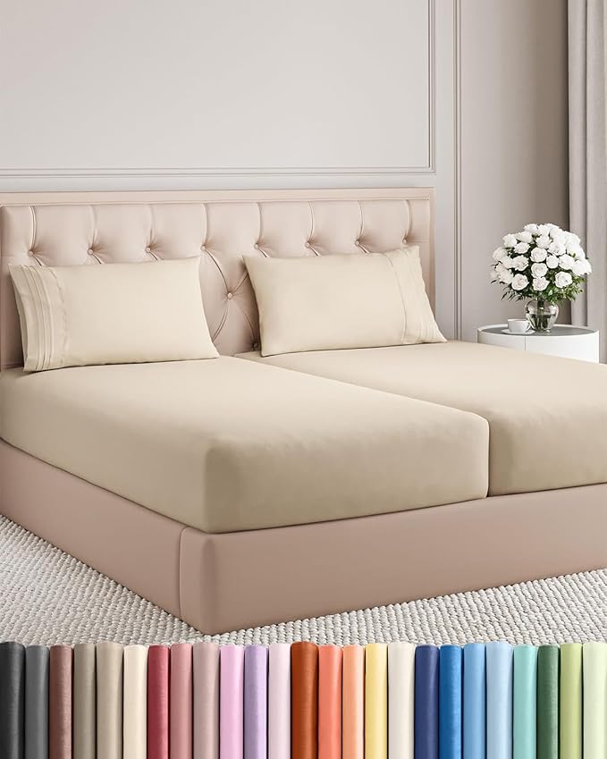 Split King Size 5 Piece Sheet Set by CGKUnlimited