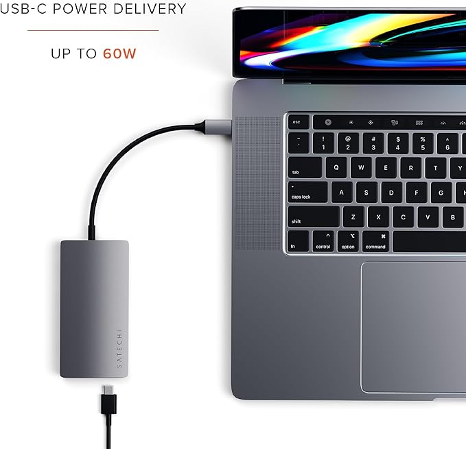 Satechi 8 in 1 USB C Hub Multiport Adapter V2, 4K HDMI, 115W USB C PD Charging - Image 4