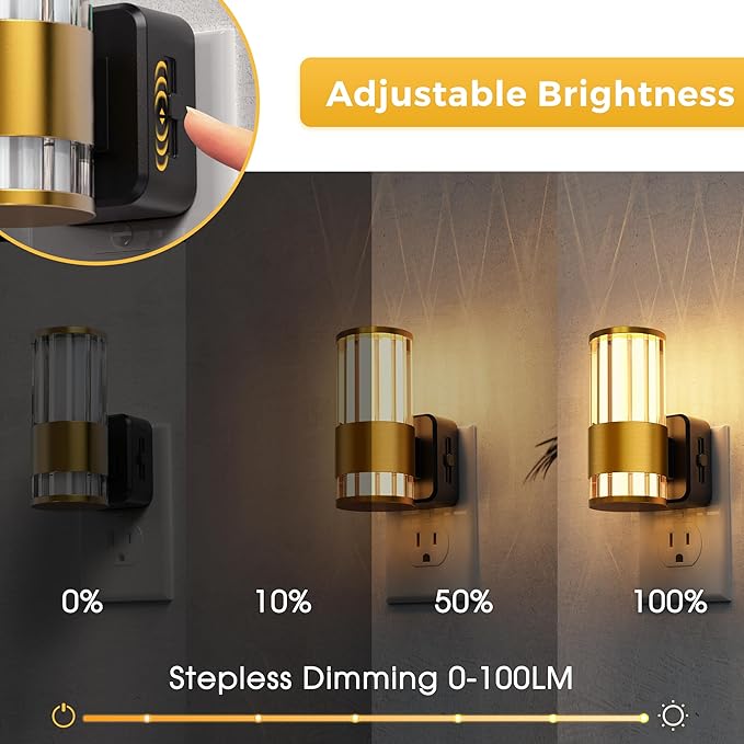 L LOHAS LED Night Light, Automatic Night Lights Plug into Wall, 2 Pack 0-100LM - Image 2