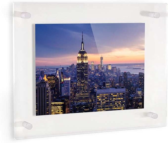 ArtToFrames 8x10 Inch Double Panel Floating Acrylic Picture Frame comes - Image 2