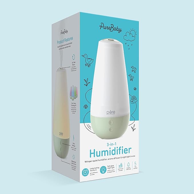 Pure Enrichment® PureBaby® 3-in-1 Whisper-Quiet Humidifier, Color Changing - Image 7