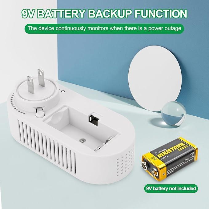 5-in-1 Carbon Monoxide Alarm & Natural Gas Leak Detector, Plug in Combustible - Image 5