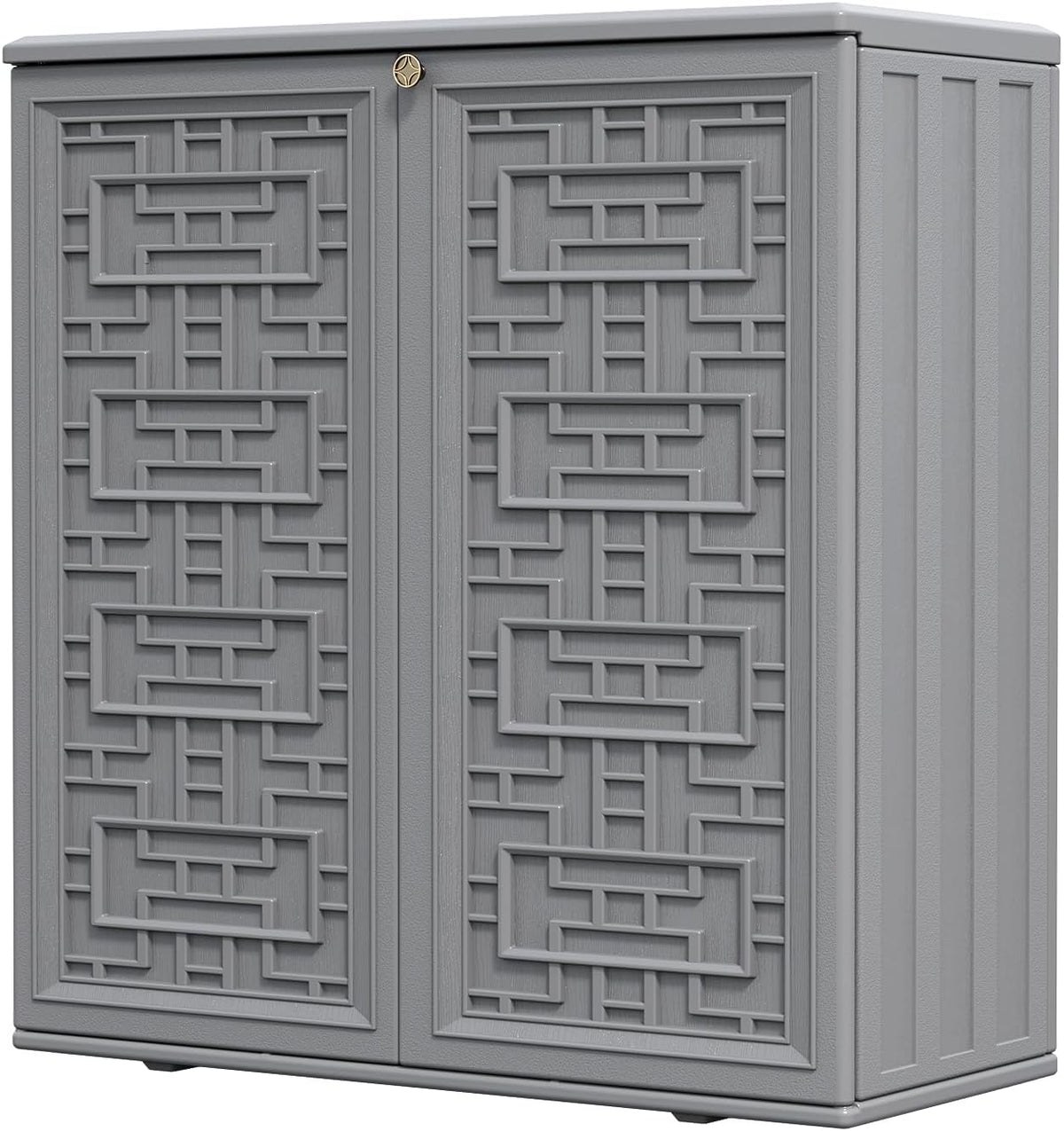 homspark indoor/outdoor storage cabinet with doors and shelf, main product view
