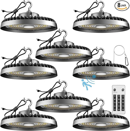 Lightdot 8Pack Smart 250W High Bay LED Shop Lights 37, 500LM High Bay Lights by LightdotLighting