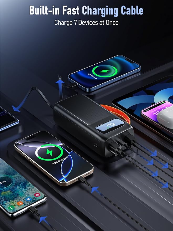 50, 000mAh Power Bank with 35W PD Fast Charging | 8-Port Portable Charger High - Image 3