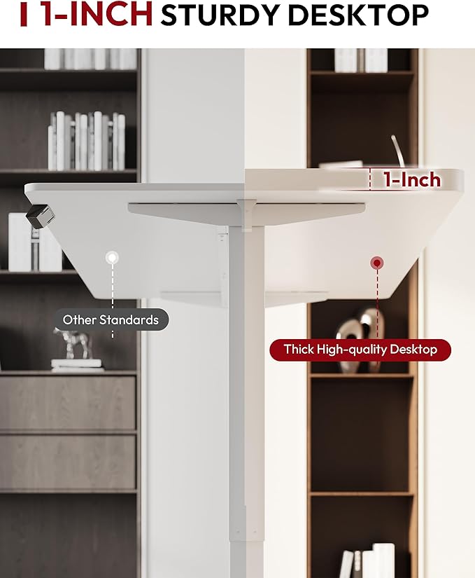 SANODESK Electric Standing Desk 48 x 30 Inches Whole-Piece Desktop Height - Image 6