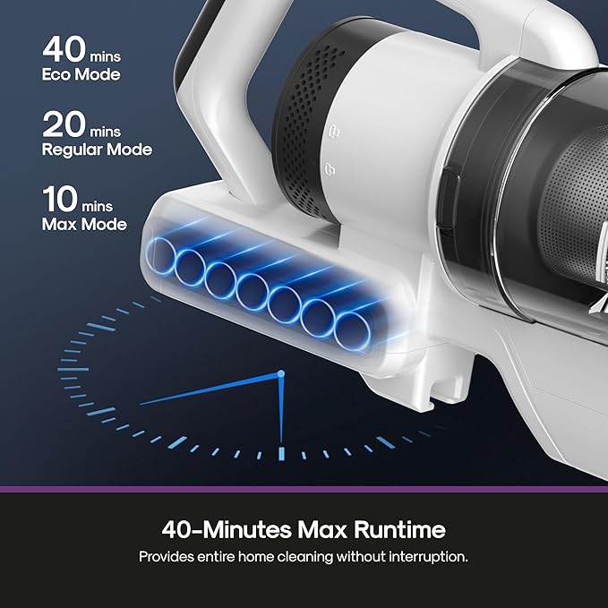Eureka Cordless Vacuum Cleaner, Anti-Tangle Brushroll, Rechargeable Stick Vacuum - Image 3