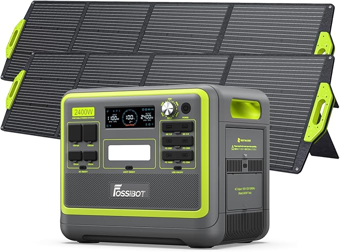 FOSSiBOT F2400 Portable Power Station 2400W, 2048Wh LiFePO4 Battery Backup/6 x by FOSSIBOTSolarGenerator