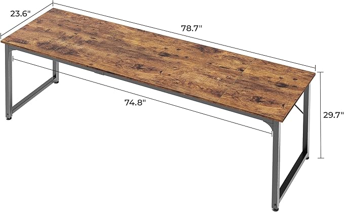 Huuger Computer Desk, 80 Inch Office Desk, Gaming Desk - Image 3