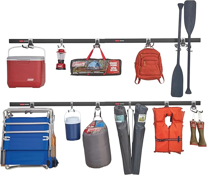 Rubbermaid 15-Piece FastTrack Garage Wall-Mounted Storage Kit, 4 Rails and 11 by Rubbermaid