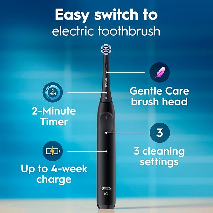 Oral-B iO Simple Clean Rechargeable Electric Powered Toothbrush, Night Black - Image 3