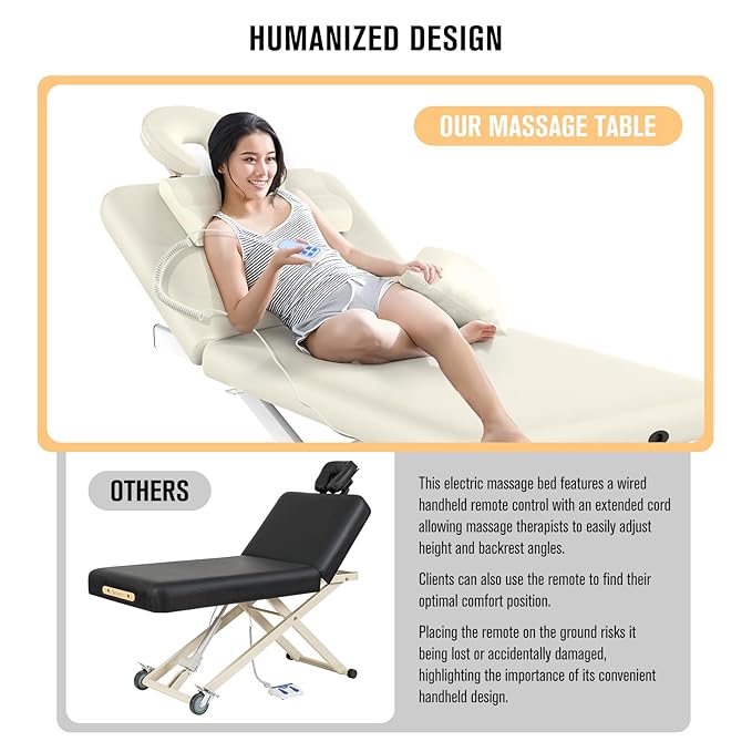 pouseayar Heavy Duty Electric Massage Table, Electric Lift and Electric - Image 5